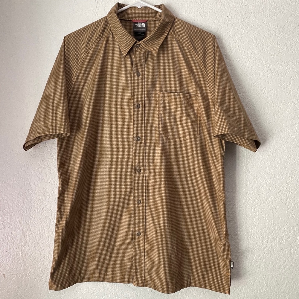 THE NORTH FACE Mens Casual  Short sleeve Short Plaid Snap SZ M